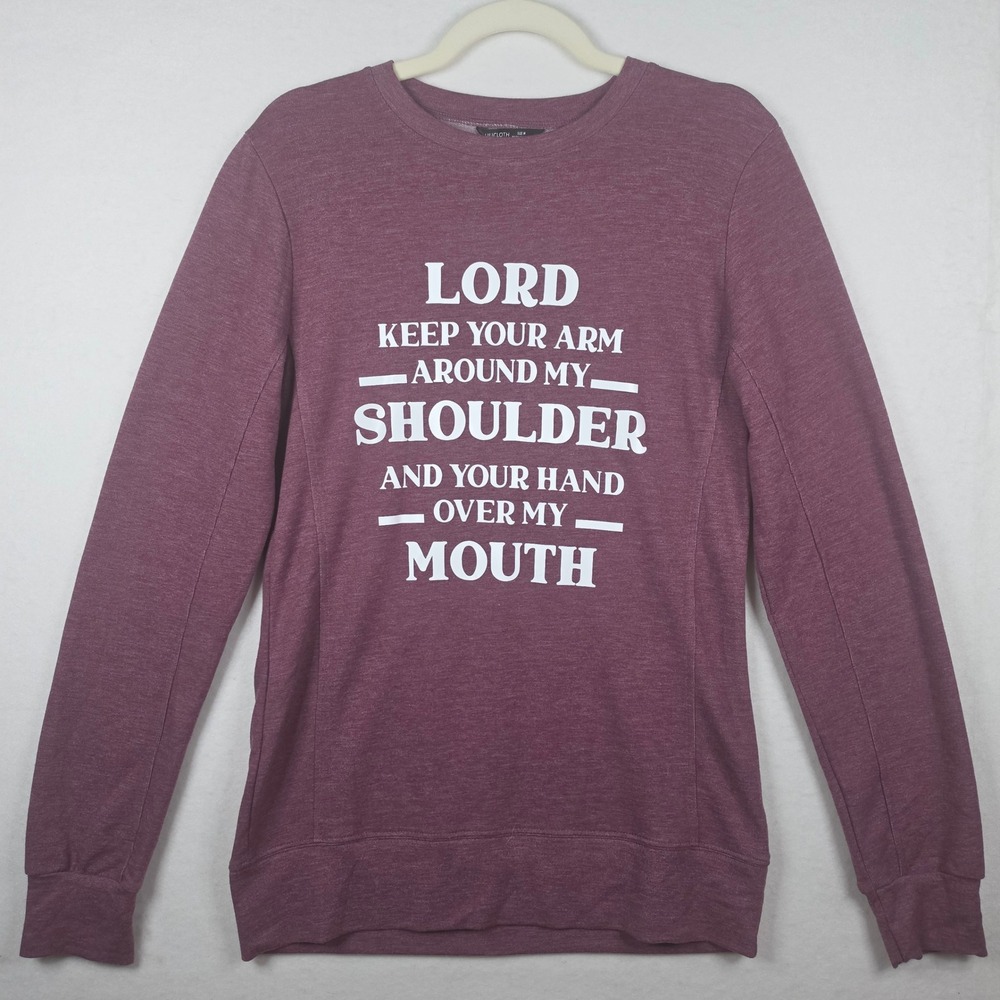Lilicloth Graphic Sweatshirt Medium Burgundy
